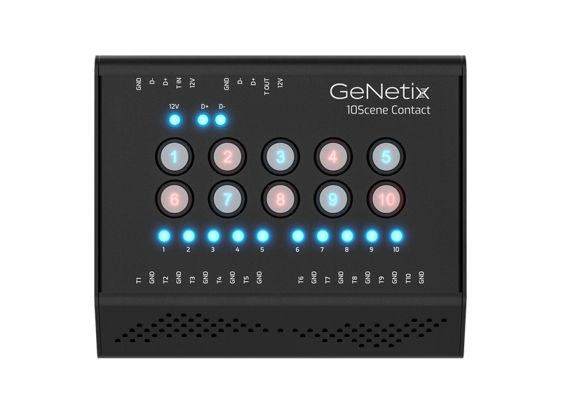 Chamsys GENETIX 10SCENE CONTACT DIN Rail Mountable 10-Input Dry Contact Trigger Interface