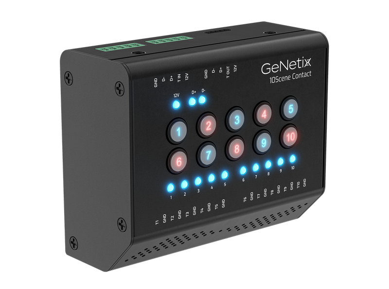 Chamsys GENETIX 10SCENE CONTACT DIN Rail Mountable 10-Input Dry Contact Trigger Interface