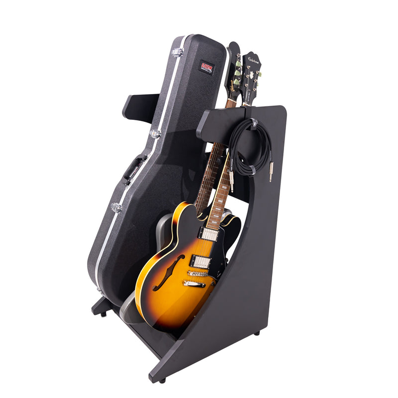 Gator GFW-ELITEGTR3RK-BLK Elite Three Electric/Acoustic Guitar Rack (Black)