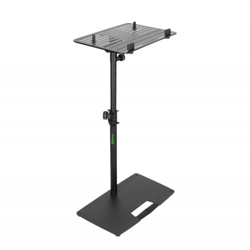 Gravity GR-GLTST02B Support universel pour ordinateur portable avec broches de maintien réglables et base en acier (noir)
