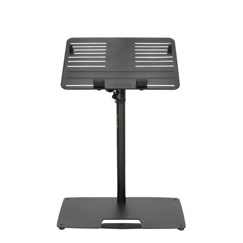 Gravity GR-GLTST02B Support universel pour ordinateur portable avec broches de maintien réglables et base en acier (noir)