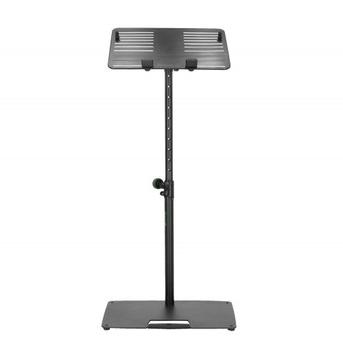 Gravity GR-GLTST02B Support universel pour ordinateur portable avec broches de maintien réglables et base en acier (noir)