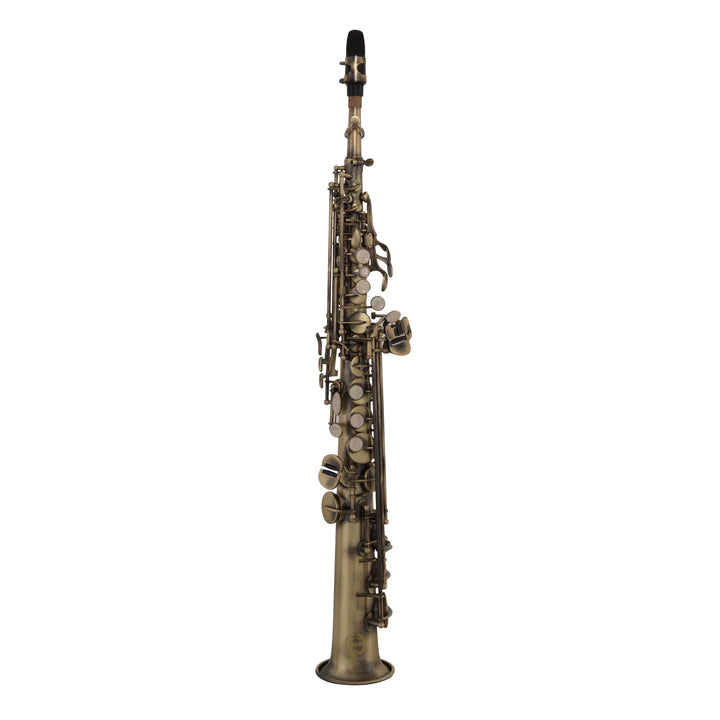 Grassi GR SSP830 Soprano Saxophone in Bb with 2 Necks School Series (Antique Finish)