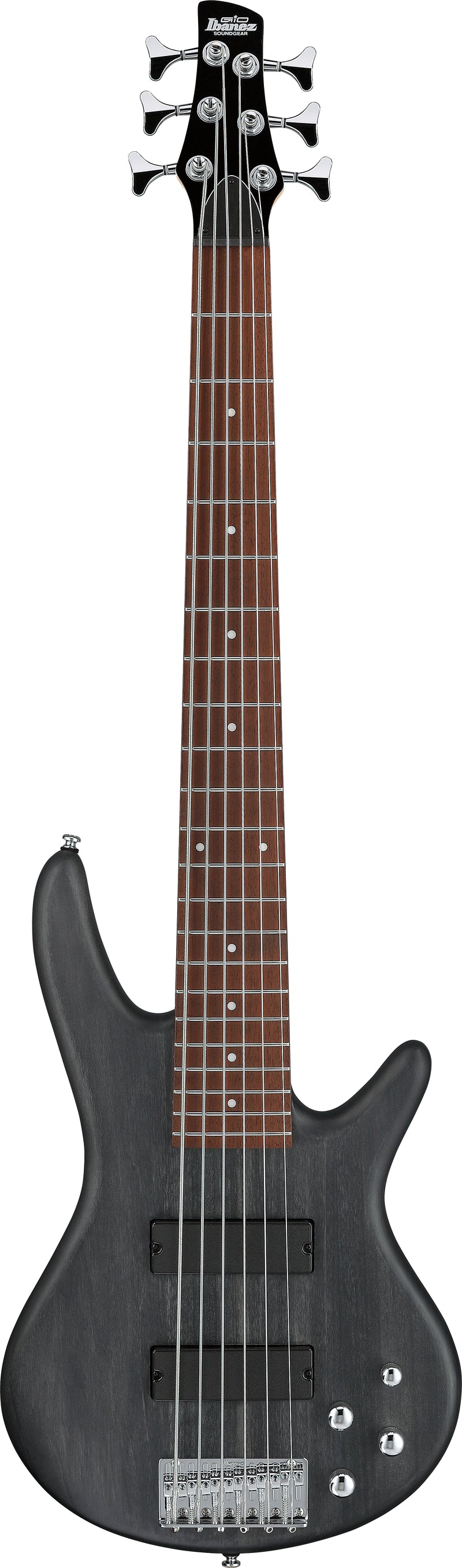 Ibanez GSR206TGF Gio SR 6 Strings Electric Bass Guitar (Transparent Gray Flat)