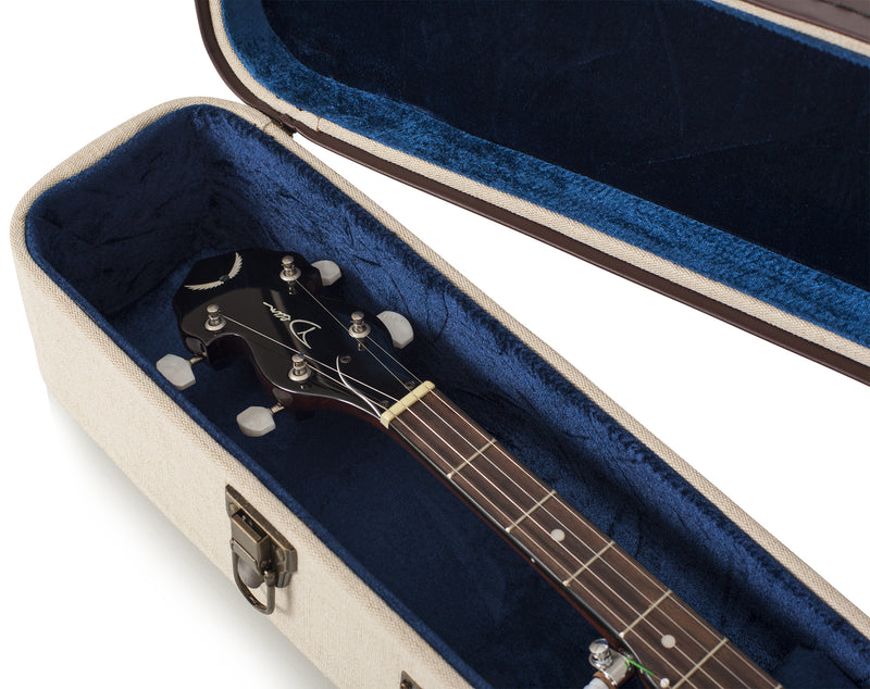 Gator GW-JM-BANJO-XL Deluxe Banjo Wood Case (Journeyman Burlap)