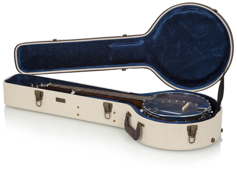 Gator GW-JM-BANJO-XL Deluxe Banjo Wood Case (Journeyman Burlap)
