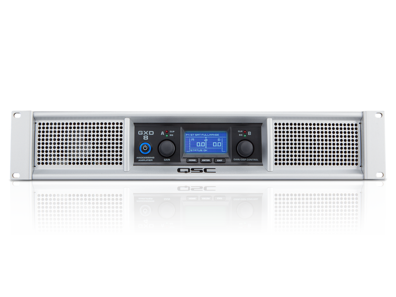 QSC GXD8 2 Channel Power Amplifier with DSP 800 Watts/8 Ohms