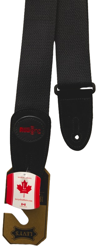 Levy's MSSC8-REDONE Guitar Strap Classics Series With Music RedOne Logo - 2" (Black)