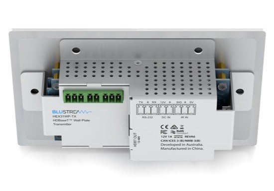 Blustream HEX31WP-TX-US Émetteur de plaque murale HDMI - 2x HDMI & x USB-C - 70m