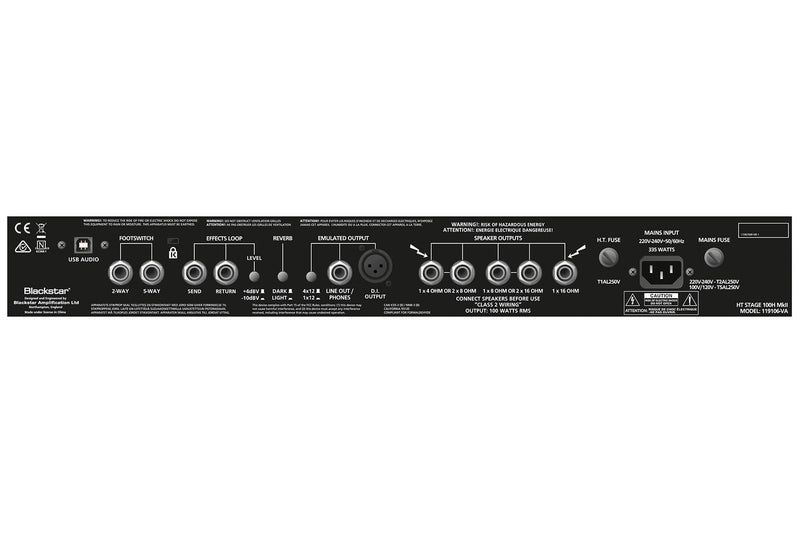 Blackstar STAGE100HMKII VT Venue MKII Series 100W Guitar Amplifier Head (DEMO)