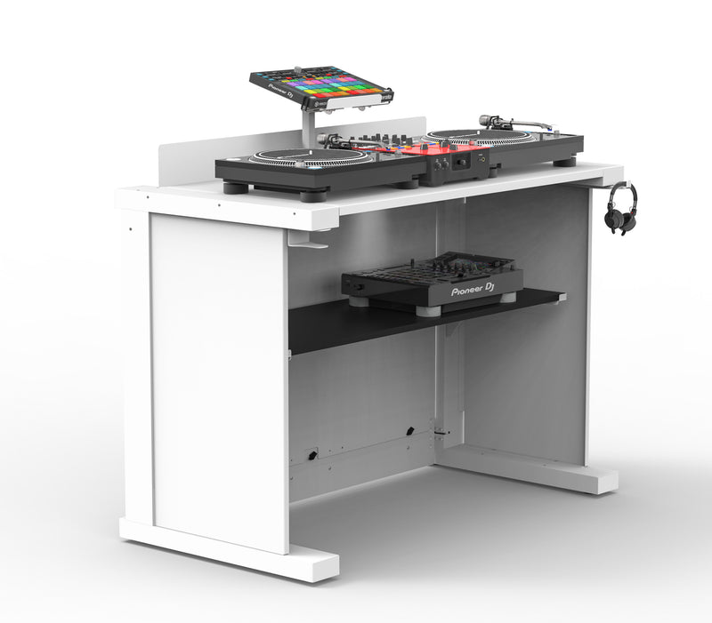 ProX XFH-HUMPTERB3WH B3 Quick Folding DJ Controller Turntable CD-J Facade Table Workstation by Humpter (White Finish)