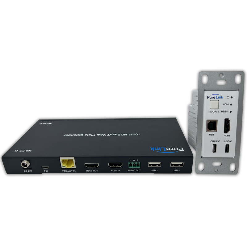 PureLink HWCE IV TX/RX 4K60 Wallplate Extender Switching System w/RX Local Auto Switching Input