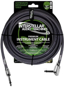 Interstellar Audio Machines HYPERDRIVE Angle/Straight Premium Instrument Cables (Space Black) - 20ft