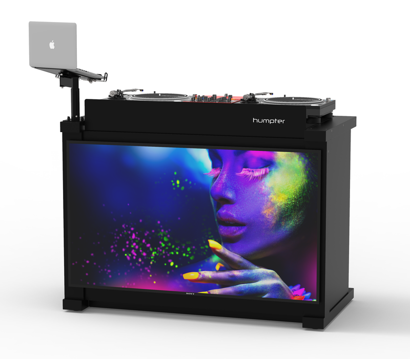 ProX XFH-HUMPTERB3BL - Humpter B3 Quick Folding DJ Controller Turntable CD-J Facade Table Workstation by Humpter (Black Finish)