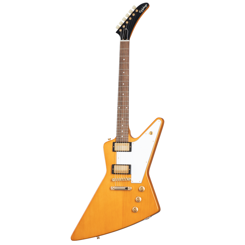 Epiphone IGCKEXWANAGH 1958 Korina Explorer Guitare électrique (vieilli naturel)