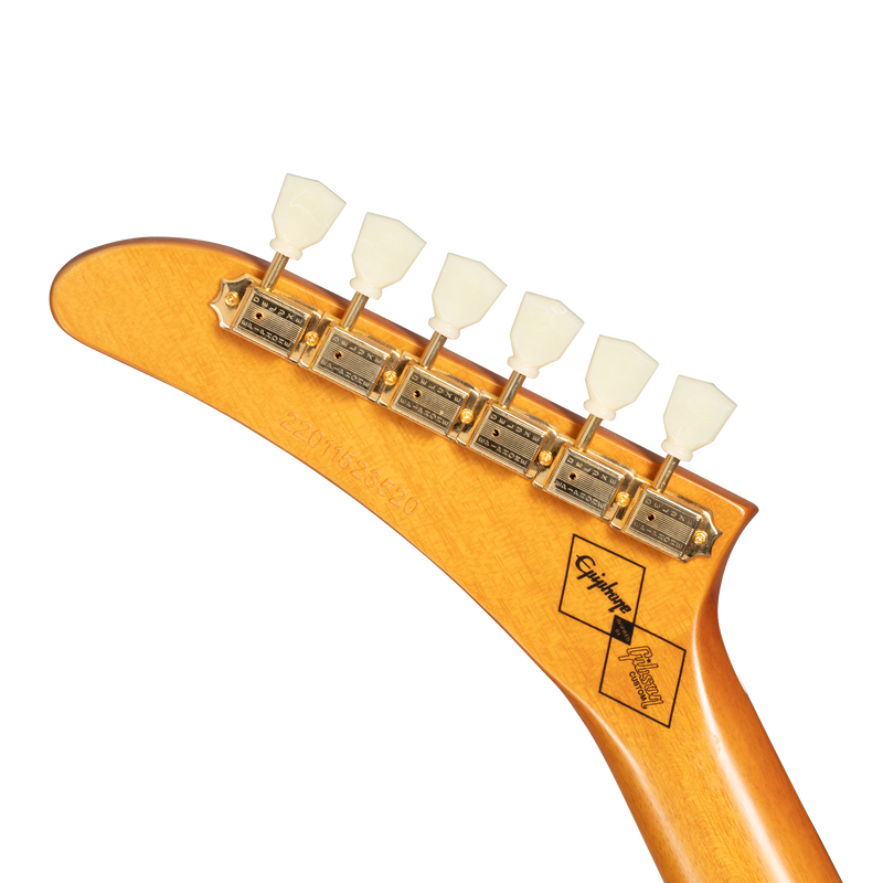 Epiphone IGCKEXWANAGH 1958 Korina Explorer Guitare électrique (vieilli naturel)