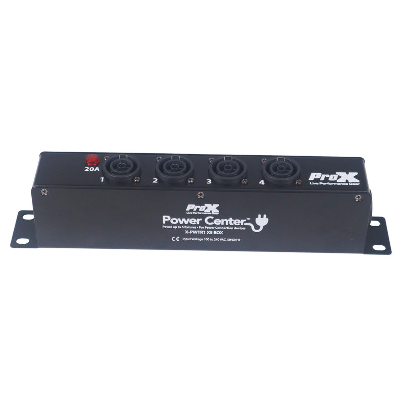 ProX X-PWTR1X5 BOX PowerCenter Répartiteur d'alimentation à 4 voies pour une véritable connexion électrique alimentant 5 appareils