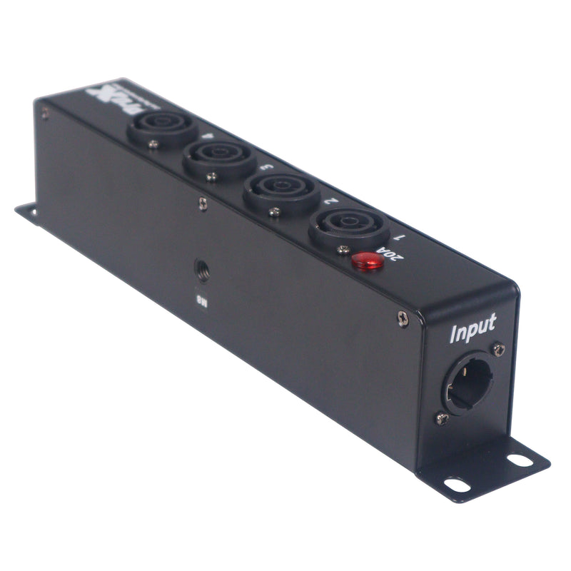 ProX X-PWTR1X5 BOX PowerCenter Répartiteur d'alimentation à 4 voies pour une véritable connexion électrique alimentant 5 appareils