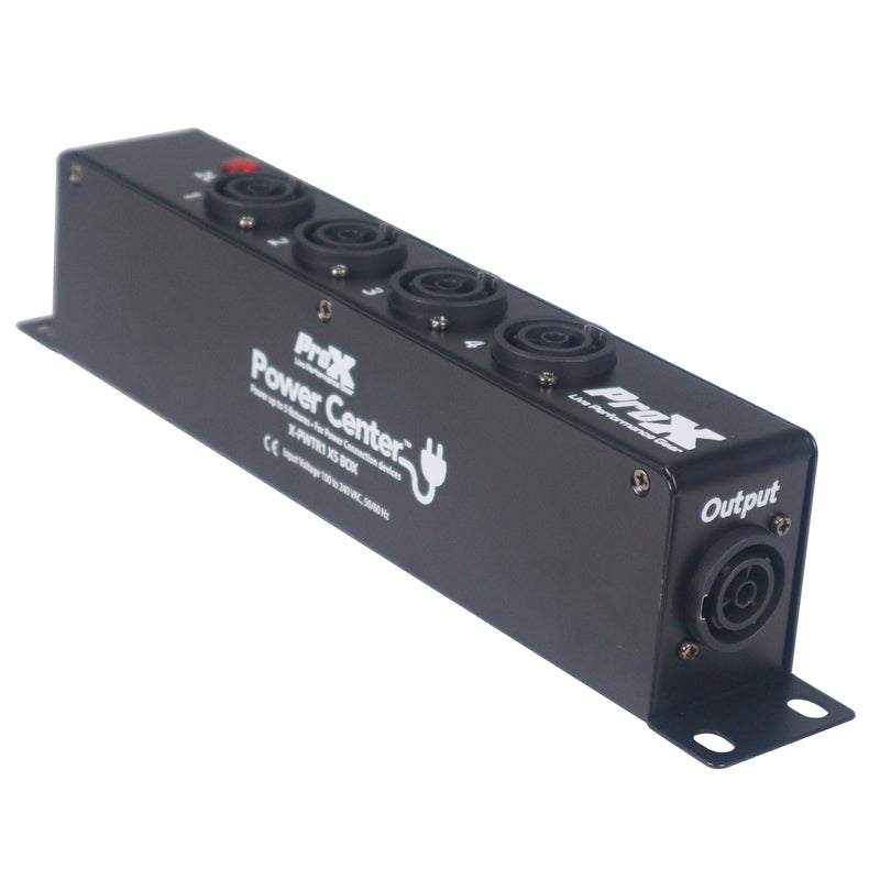 ProX X-PWTR1X5 BOX PowerCenter Répartiteur d'alimentation à 4 voies pour une véritable connexion électrique alimentant 5 appareils