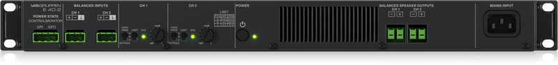 Lab Gruppen E40:2  E-Series Installation Amplifier With 2 Flexible Output Channels - 4000W