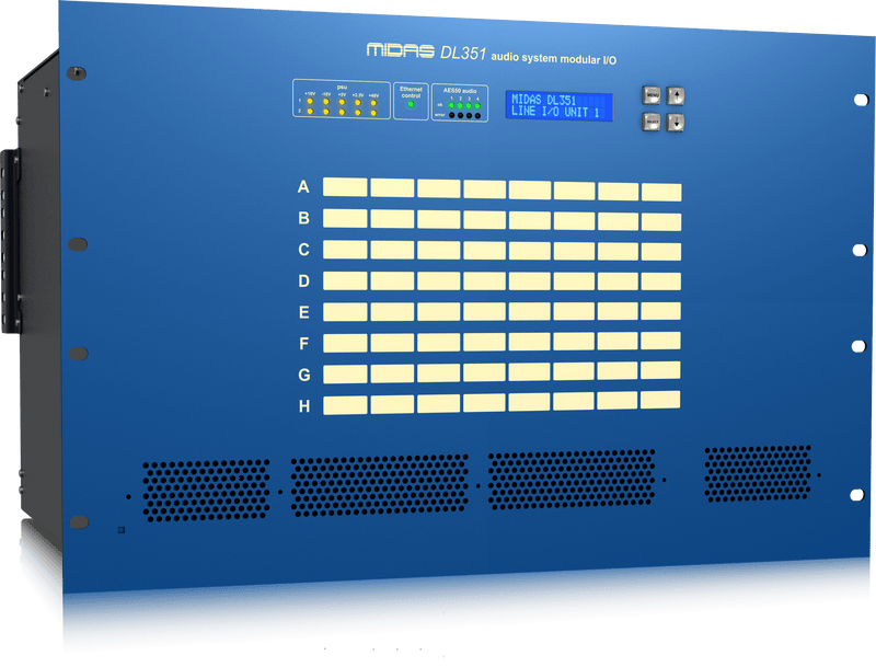 Midas DL351 Modular Stage Box with 8 Card Slots and up to 64 Inputs and 64 Outputs (DEMO)