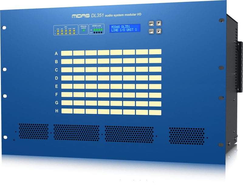Midas DL351 Modular Stage Box with 8 Card Slots and up to 64 Inputs and 64 Outputs (DEMO)