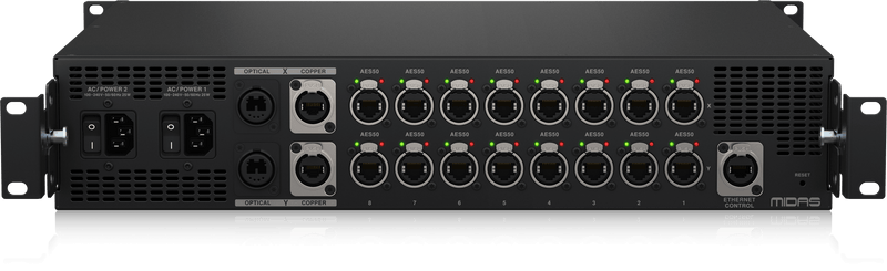Midas AS88 Dual HyperMAC To 8 Port Dual Redundant AES50 Converter