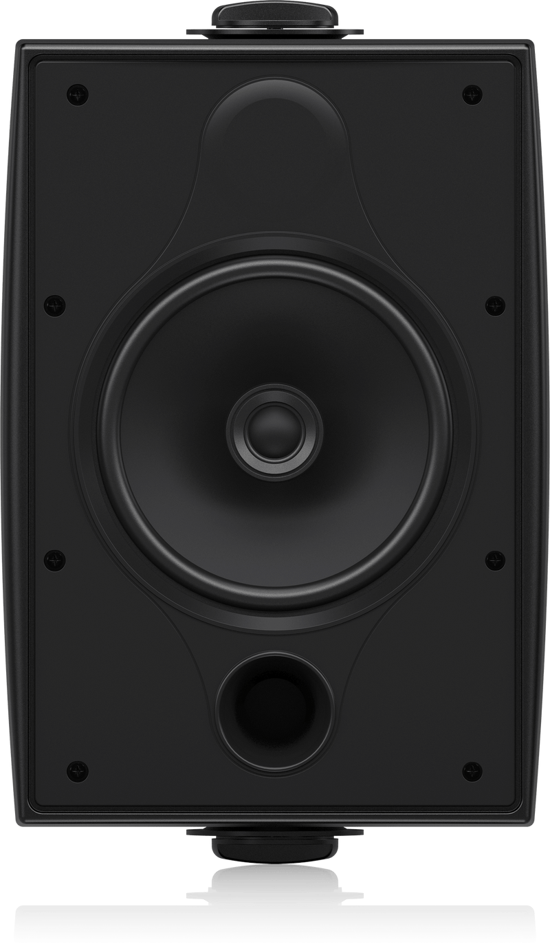 Tannoy DVS 6T Coaxial Surface-Mount Loudspeaker with Transformer for Installation Applications (Pair, Black) - 6"