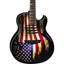 Dean Guitars MAKO GLORY Dave Mustaine Acoustic Electric Guitar (USA Flag Graphic)