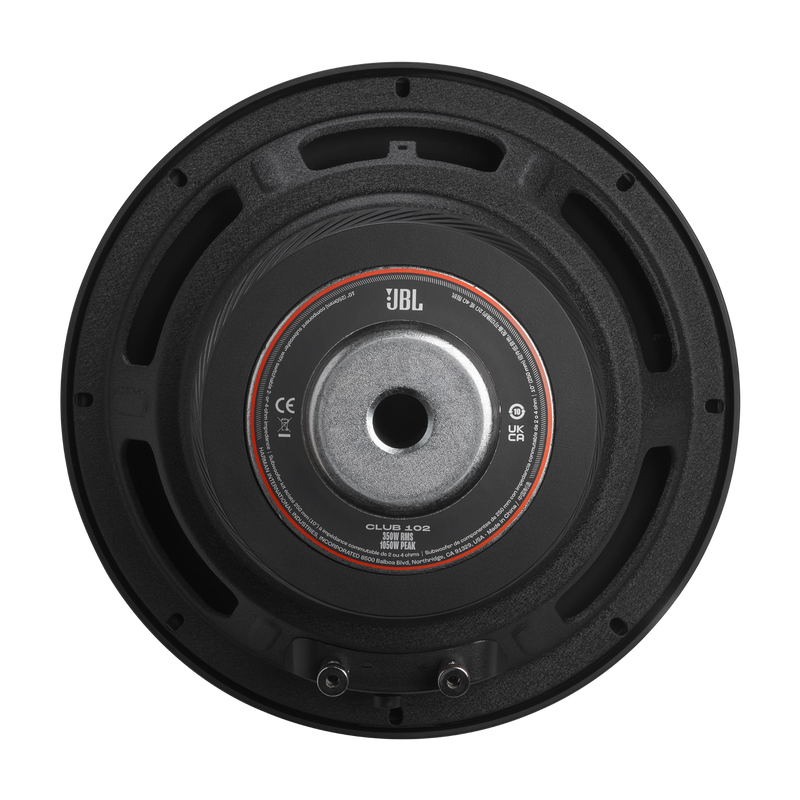 JBL CLUB 102 Component Subwoofer With Switchable 2- Or 4-Ohm Impedance - 10"