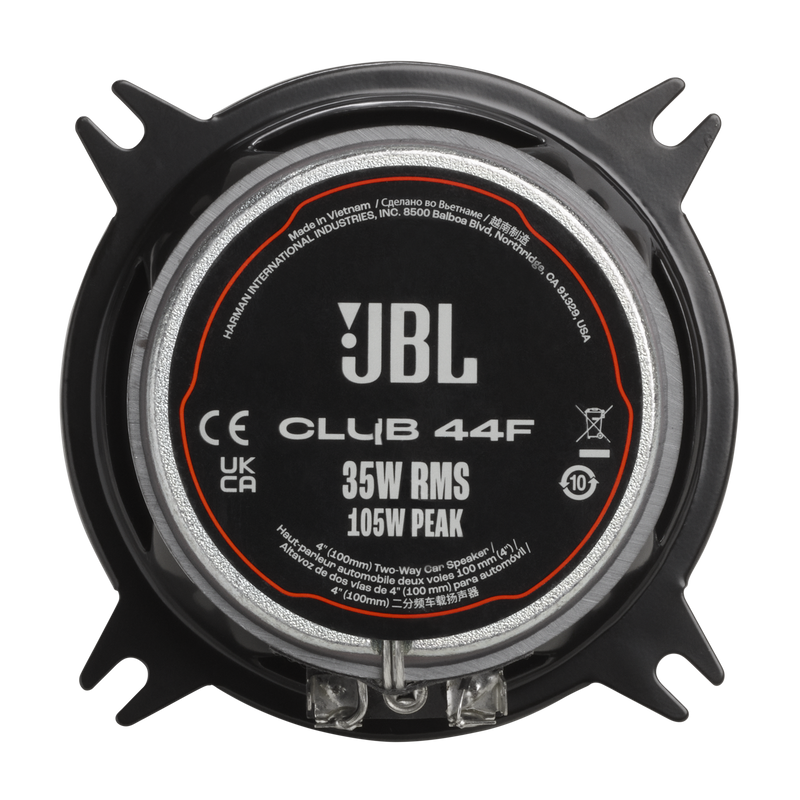 JBL CLUB 44F Two-Way Car Audio Speaker (Pair) - 4"