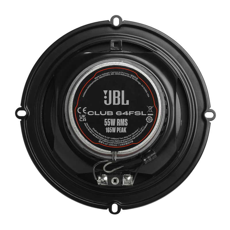JBL CLUB 64FSL Shallow-Mount 2-Way Car Speakers (Pair) - 6 1/2"