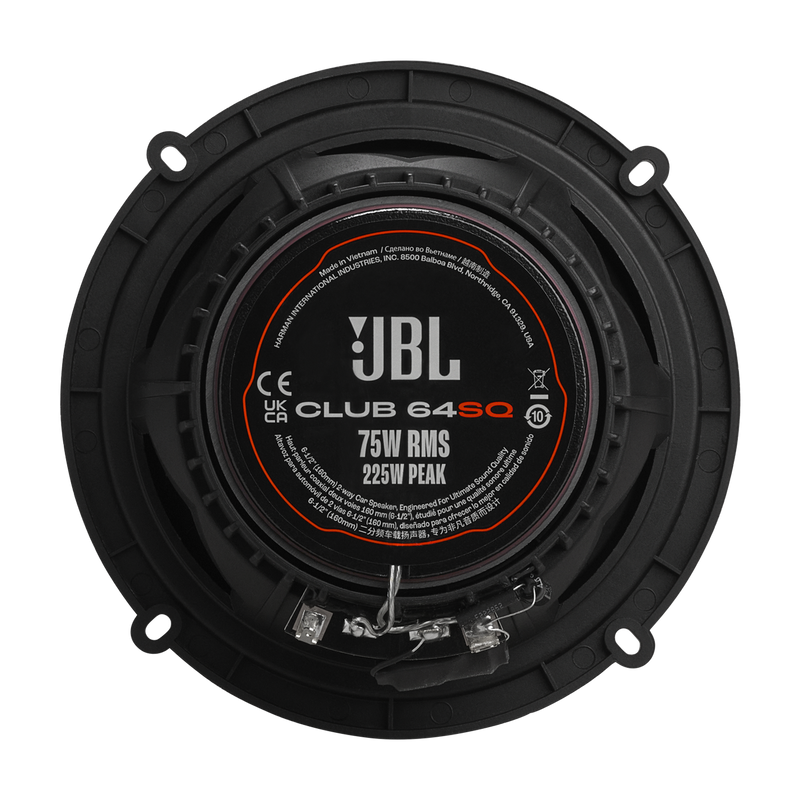 JBL CLUB 64SQ Two-Way Car Audio Speaker Premium Speaker (Pair) - 6 1/2"