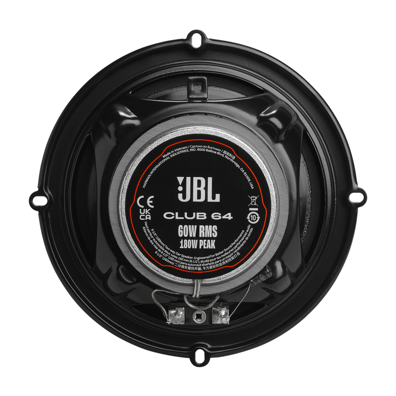 JBL CLUB 64 Two-Way Car Audio Speaker (Pair) - 6 1/2"