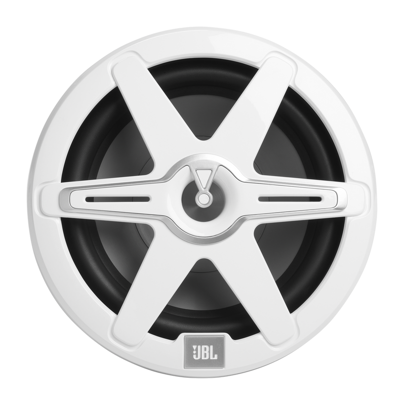 JBL CLUB MARINE 250W Marine Audio Subwoofer With RGB Lighting (White And Gray Grills) - 10"