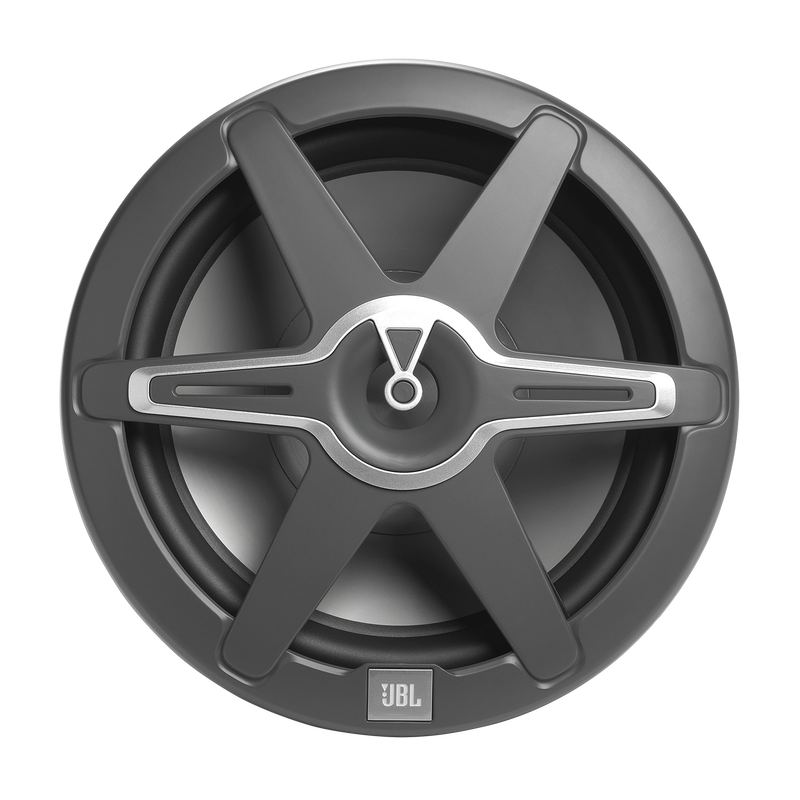 JBL CLUB MARINE 400W Marine Audio Subwoofer With RGB Lighting (White And Gray Grills) - 12"