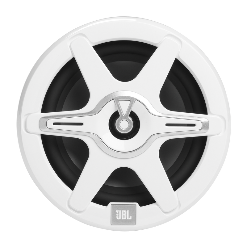 JBL CLUB MARINE 75W Two-Way Marine Audio Multi-Element Speaker (White And Gray Grilles) - 6 1/2"