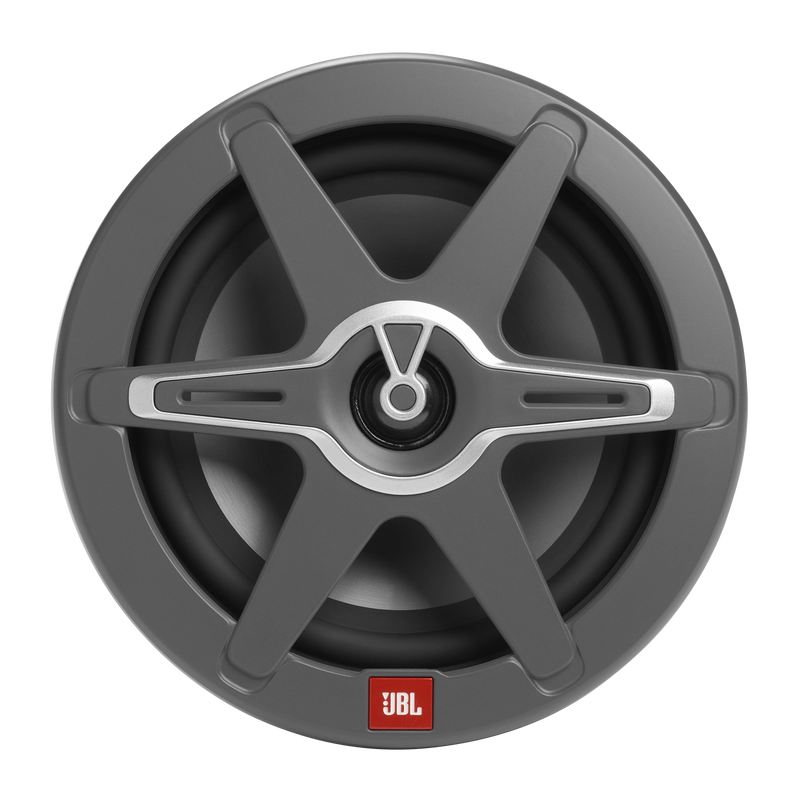 JBL CLUB MARINE 150W Two-Way Marine Audio Multi-Element Speaker (White And Gray Grills) - 8"