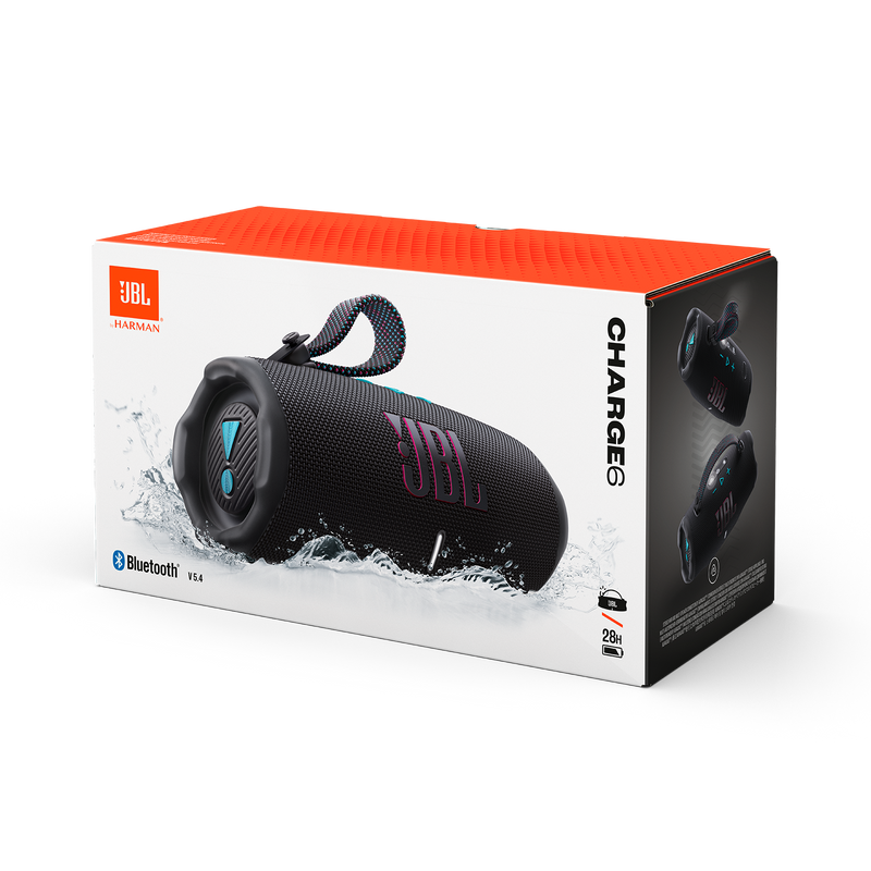 JBL CHARGE 6 Portable Waterproof And Drop-Proof Speaker (Funky Black)