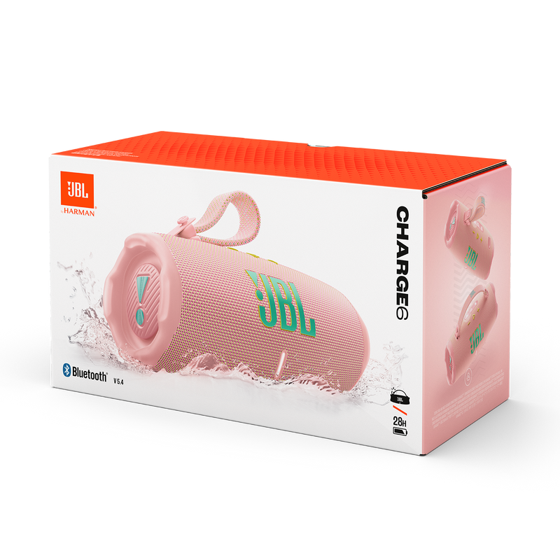 JBL CHARGE 6 Portable Waterproof And Drop-Proof Speaker (Pink)