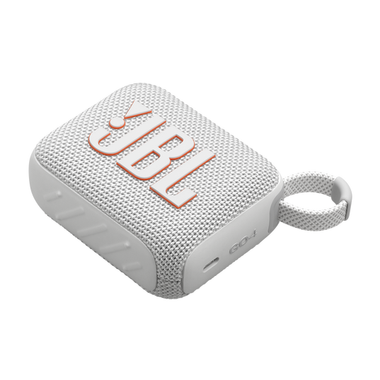 JBL GO 4 Ultra-Portable Bluetooth Speaker (White)