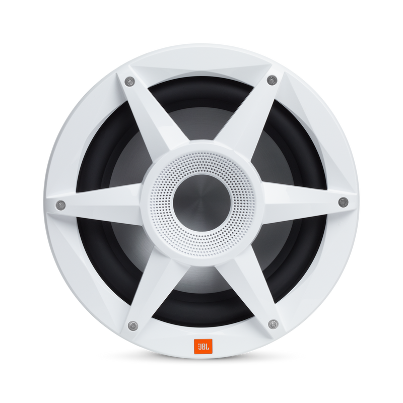 JBL STADIUM MARINE M1000 Premium Free Air Subwoofer With SSI RGB Lighting (White) - 10"
