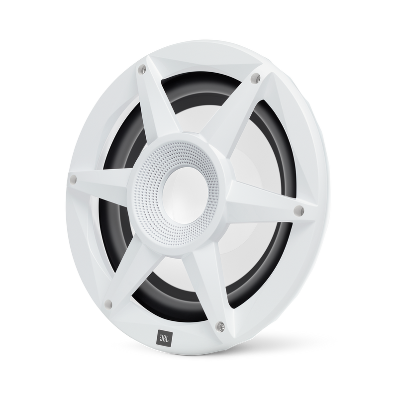 JBL STADIUM MARINE M1000 Premium Free Air Subwoofer With SSI RGB Lighting (White) - 10"