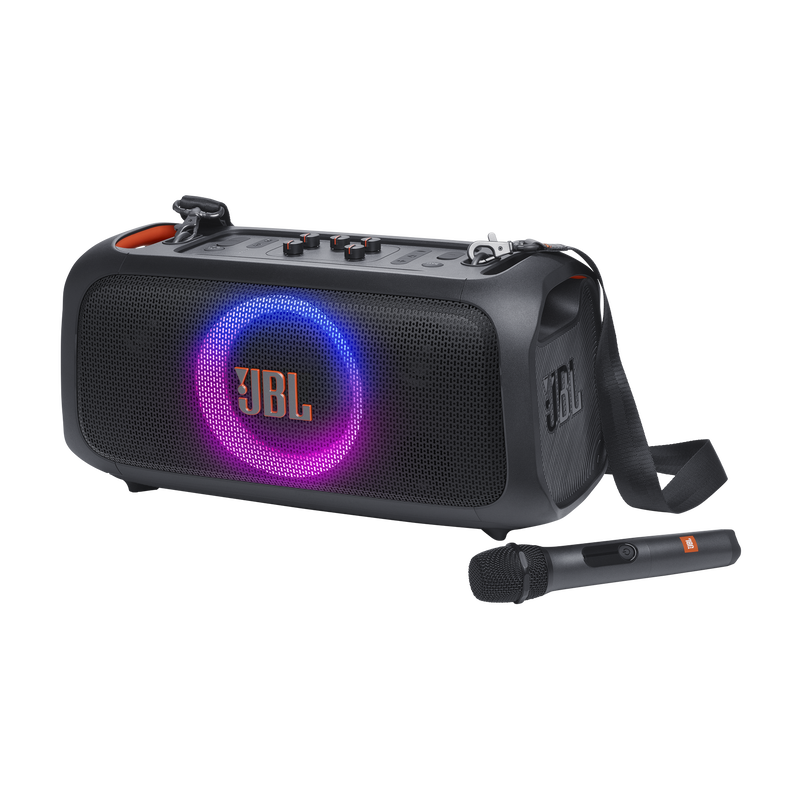 JBL PARTYBOX ON-THE-GO ESSENTIAL Portable Party Speaker With Built-In Lights & Wireless Mic