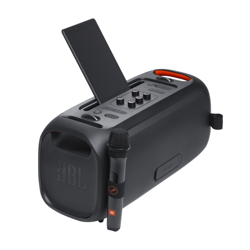 JBL PARTYBOX ON-THE-GO ESSENTIAL Portable Party Speaker With Built-In Lights & Wireless Mic