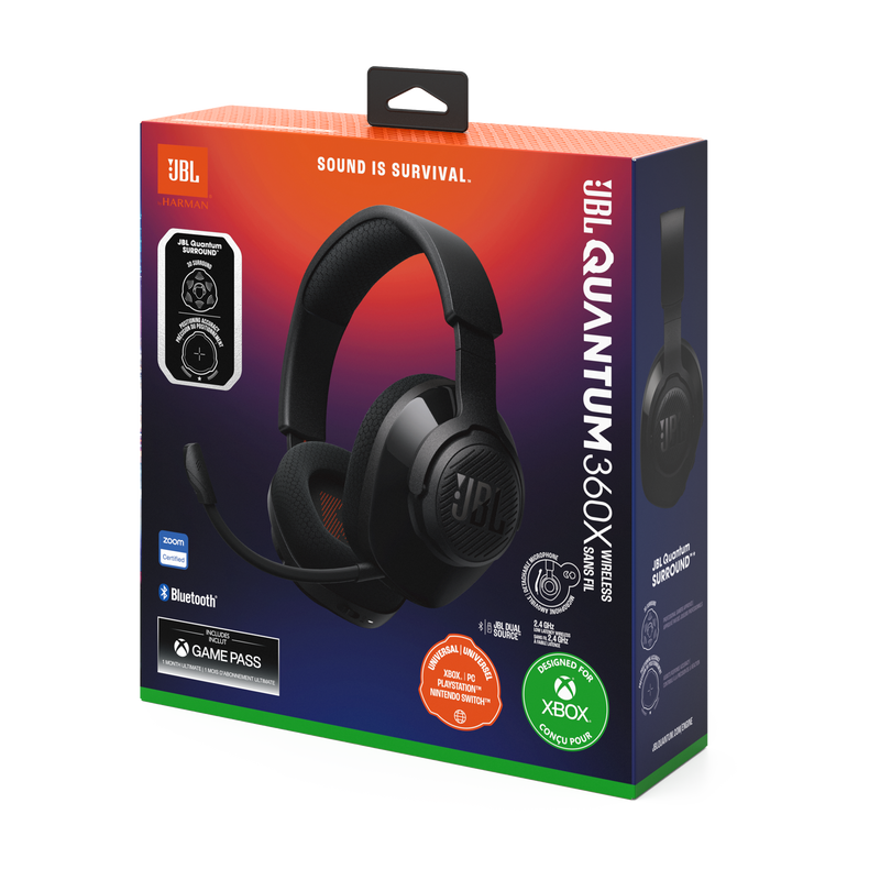 JBL QUANTUM 360X Universal Wireless Gaming Headset (Black)