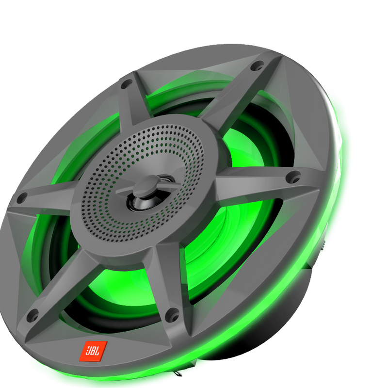 JBL STADIUM MARINE 62 Premium 2-Way Marine Speaker With RGB Lighting (Gray) - 6.5"