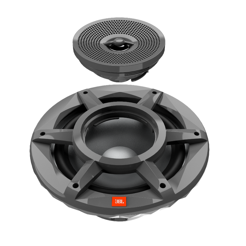 JBL STADIUM MARINE 82M Premium Convertible 3-Way Marine Speaker With RGB Lighting (Gray) - 8"