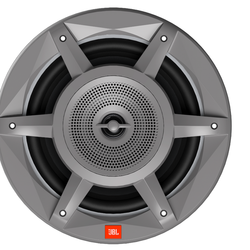 JBL STADIUM MARINE 82M Premium Convertible 3-Way Marine Speaker With RGB Lighting (Gray) - 8"