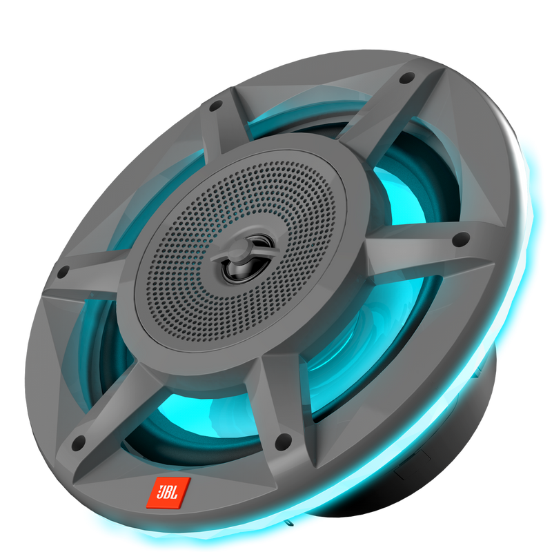 JBL STADIUM MARINE 82M Premium Convertible 3-Way Marine Speaker With RGB Lighting (Gray) - 8"